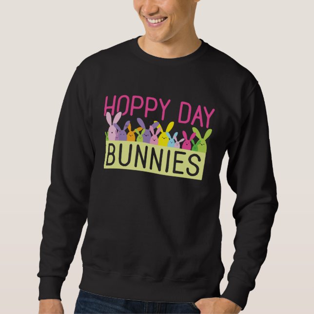 Sudadera Cute Bunny Rabbit Hoppy Day Bunnies Happy (Anverso)
