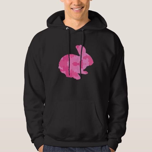 Sudadera Cute Bunny Rabbit Pink Camouflage (Anverso)