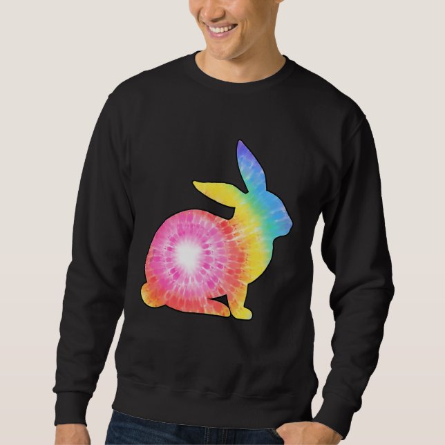 Sudadera Cute Bunny Rabbit Tie Dye Bow Tie Easter Day Girls (Anverso)