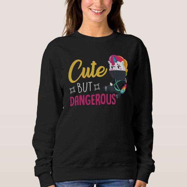 Sudadera Cute But Dangerous Ninja Unicorn (Anverso)