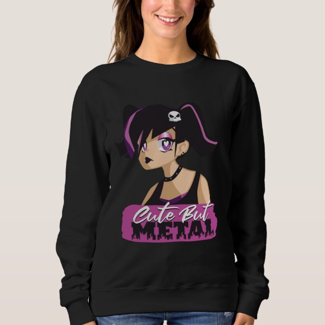 Sudadera Cute But Metal Metal Music Fans Metalhead (Anverso)