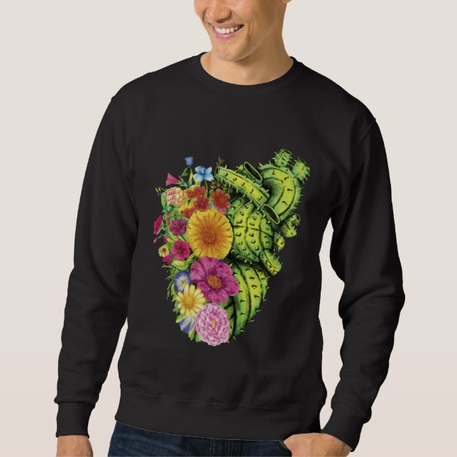 Sudadera Cute Cactus Desert Flower Heart Cacti Succulents P (Anverso)
