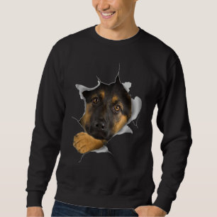 Sudadera Cute cara de pastor alemán interior