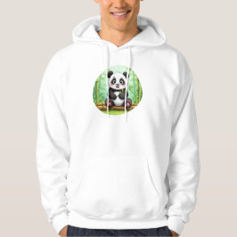 Sudadera Cute Cartoon Panda en Parche de Bambú
