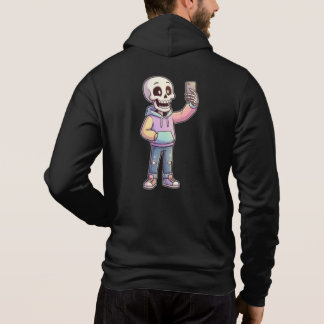 Sudadera Cute Cartoon Skeleton Selfie - Full Body Trendy 