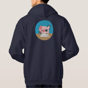 Sudadera Cute Cartoon Writing Pig Hoodie