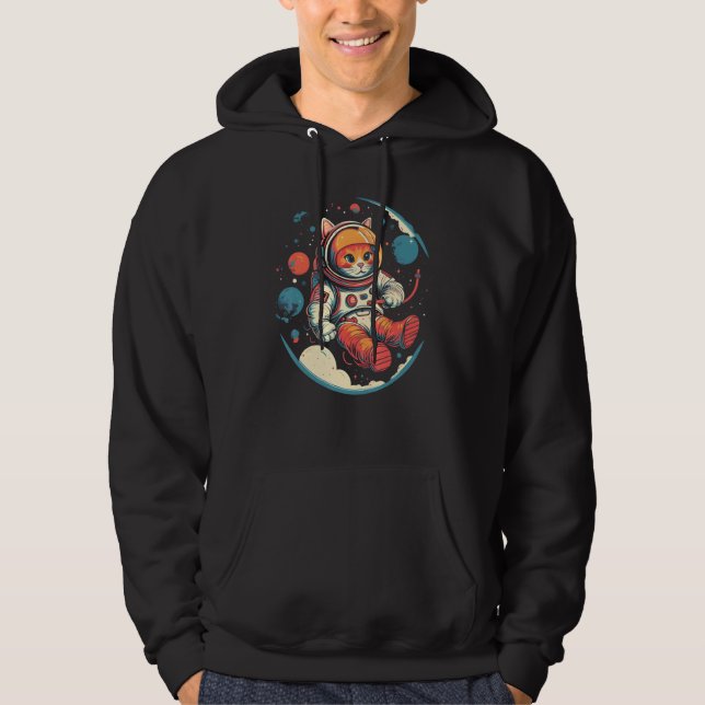 Sudadera Cute Cat Astronaut in Space Celestial Gifts (Anverso)