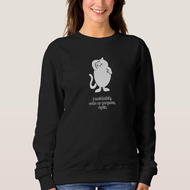 Sudadera Cute Cat Gorgeous Cat  For Any Cat Mad Person (Anverso)