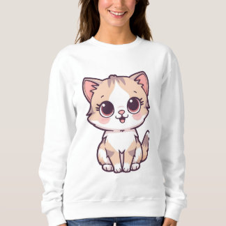 Sudadera Cute Cat Hoodie for Women Kawaii Kitty