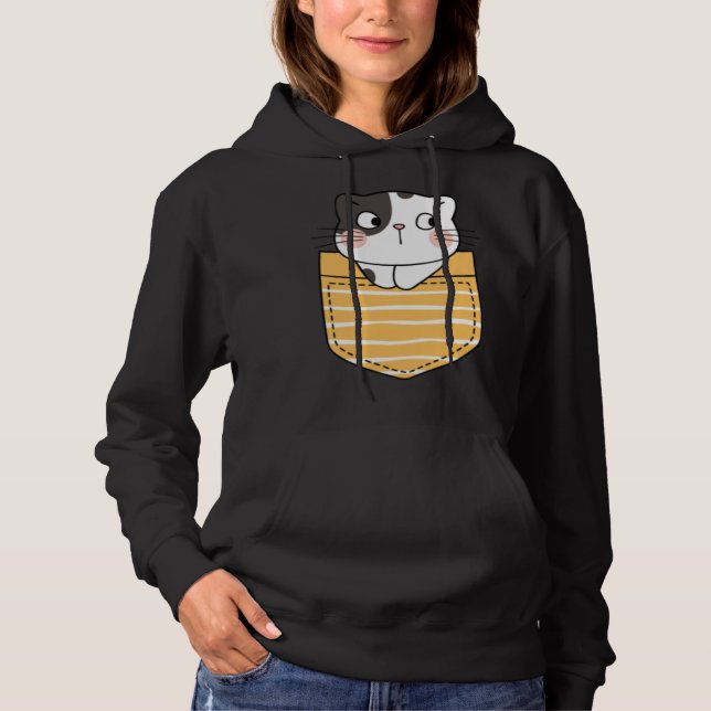 Sudadera Cute Cat in a Pocket  Cat  Present Kids Boys Girls (Anverso)
