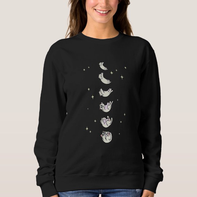 Sudadera Cute Cat In Celestial Lunar Moon Phase  Cat (Anverso)