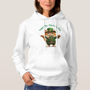 Sudadera Cute Cat Leprechaun Hoodie - Día de San Patricio