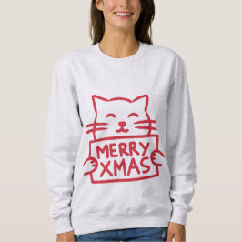 Sudadera Cute Cat Merry Xmas