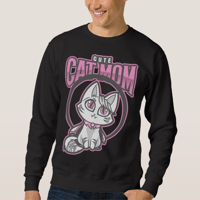 Sudadera Cute Cat Mom Cat Best (Anverso)