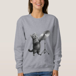 Sudadera Cute cat Music Lover gift_Funny Cat Rock Band 