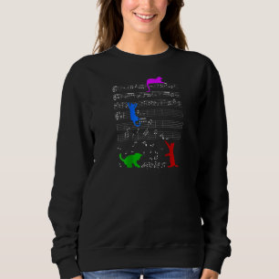 Sudadera Cute Cat Music Notes: El músico de Kitty Piano Cle
