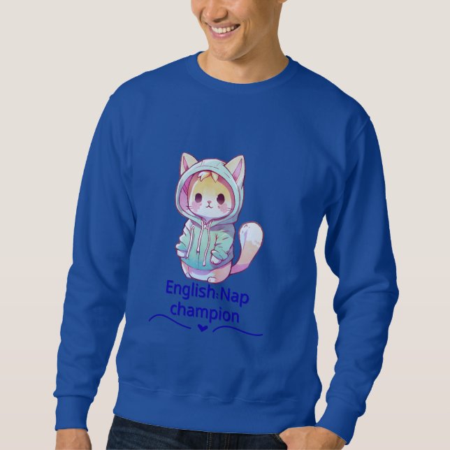 Sudadera Cute Cat Nap Champion Too T-Shirt (Anverso)