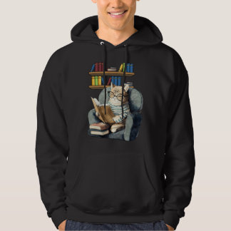 Sudadera Cute Cat Reading Book Bookworms Cat Reading 3