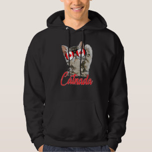 Sudadera Cute Catnada Canadá Cat Maple Leaf Bandera canadie