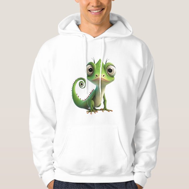 Sudadera Cute Chameleon Pocket Hoodie - Funny Personalizado (Anverso)