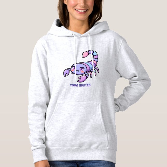 Sudadera Cute Chibi Escorpio Zodiaco (Anverso)
