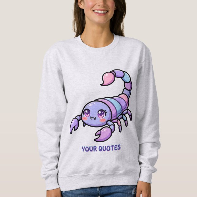 Sudadera Cute Chibi Escorpio Zodiaco (Anverso)