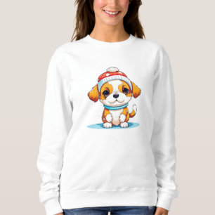 Sudadera Cute Chibi Kawaii Personalizado Navidades Perro Cu