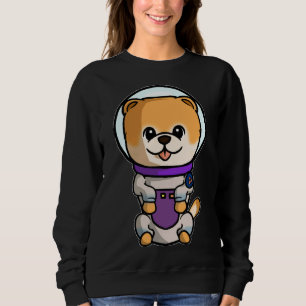 Sudadera Cute Chibi Space Dog Pomeranian Puppy Posing