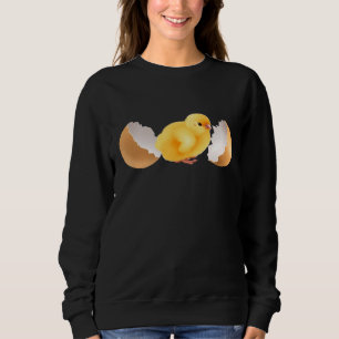 Sudadera Cute Chick Amarillo Pollo Hatchado Huevos Hombres
