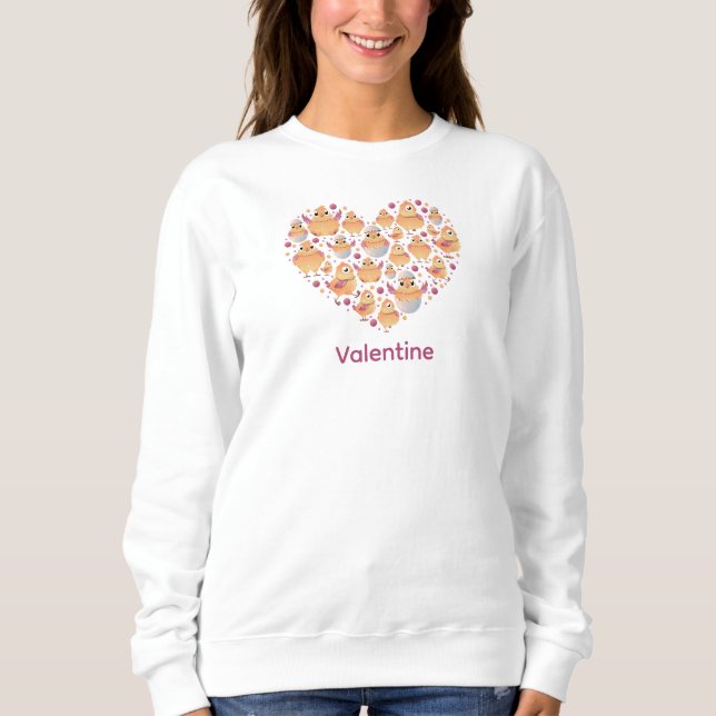 Sudadera Cute Chick Heart Valentin's Day (Anverso)