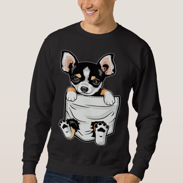Sudadera Cute Chihuahua In Your Pocket Christmas (Anverso)