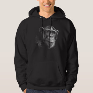 Sudadera Cute Chimpanzee Monkey Primate Retrato Chimp