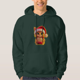Sudadera **Cute Christmas Cat with Santa Hat – Funny Holida