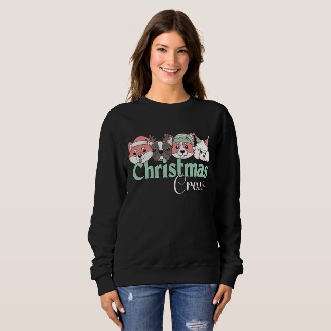 Sudadera Cute Christmas Dog Crew (Anverso completo)