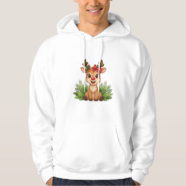 Sudadera Cute Christmas Reindeer Hoodie, Reindeer Holiday 