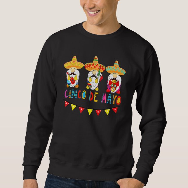Sudadera Cute Cinco De Mayo Gnome Fiesta de Fiesta Mexicana (Anverso)