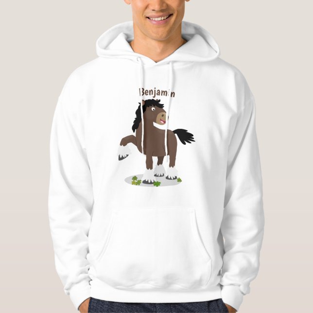 Sudadera Cute Clydesdale personalizado de caballo ilustraci (Anverso)