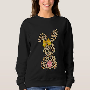 Sudadera Cute conejo conejo leopardo Bow Tie Feliz Día de P