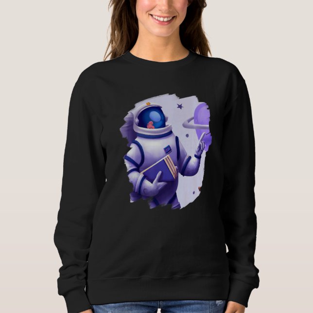 Sudadera Cute Cool Astronaut Teacher Student Professor Scho (Anverso)