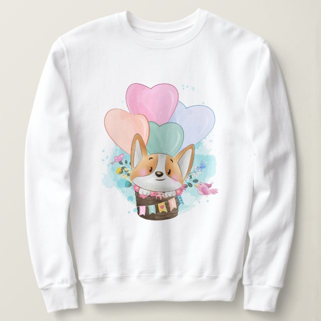 Sudadera Cute Corgi (Anverso del diseño)
