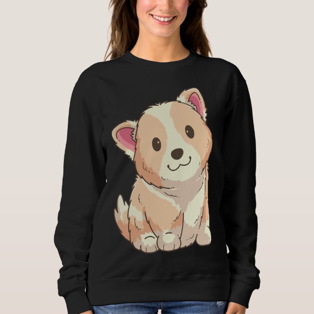 Sudadera Cute Corgi 163 (Anverso)