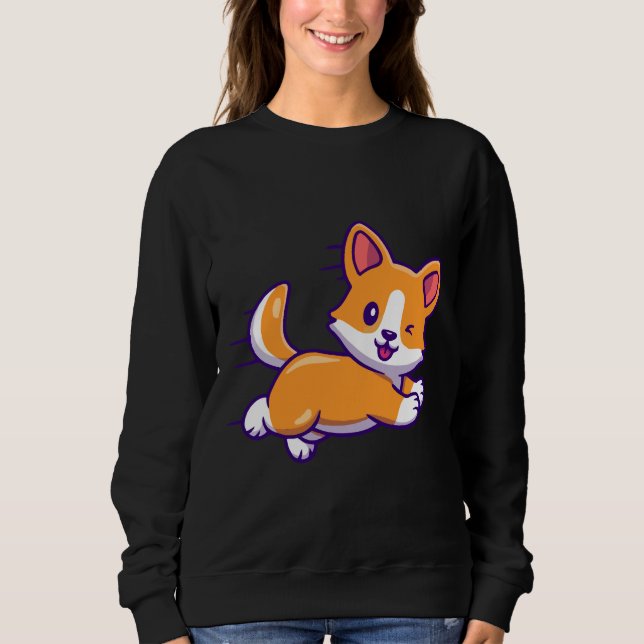 Sudadera Cute Corgi 468 (Anverso)