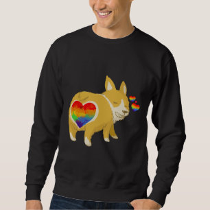 Sudadera Cute Corgi Butt Lgbt Gay Bandera Arcoiris Diseño C