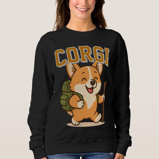 Sudadera Cute Corgi Unisex Hombre Ropa mujer adorable (Anverso)