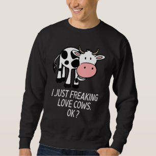 Sudadera Cute Cow Amo A La Vaca Solo Me Encantan Las Vacas 