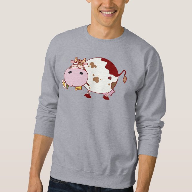 Sudadera Cute Cow Design Farm Life Bovinos Lover Regalo ani (Anverso)