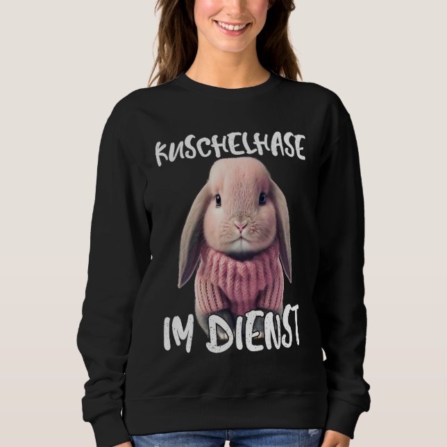 Sudadera Cute cuddly rabbit on duty rabbit winter rabbit sk (Anverso)