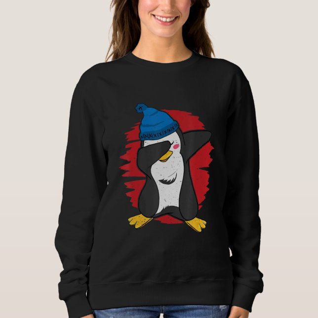 Sudadera Cute Dabbing Penguin (Anverso)