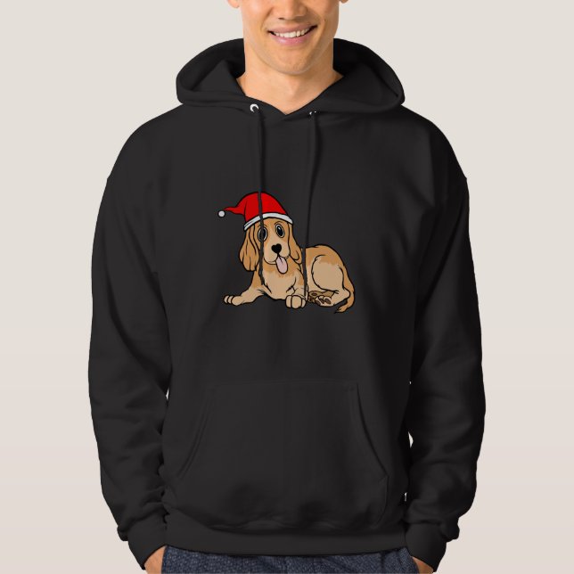 Sudadera Cute Dachshund En Navidades De Santa Hat (Anverso)
