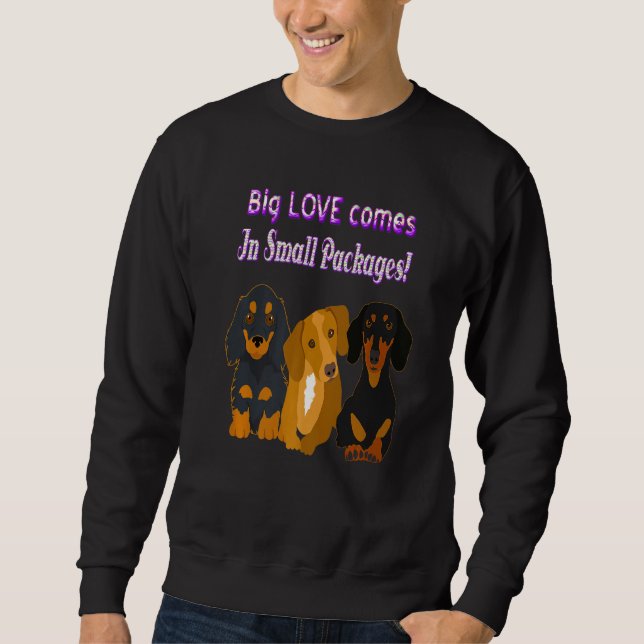 Sudadera Cute Dachshund Gracioso Perro Wiener 2 (Anverso)